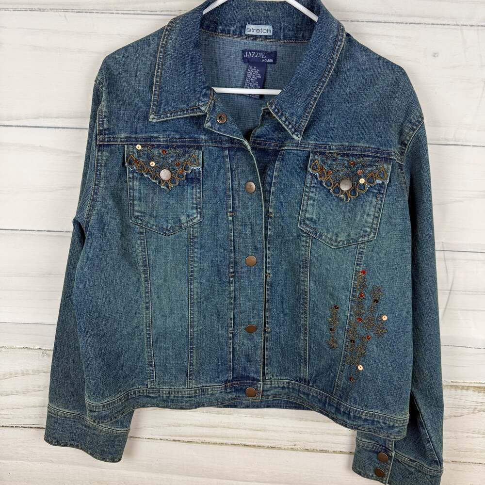 Jazzie Denim Jean Jackets Size 2XL - Picture 4 of 5
